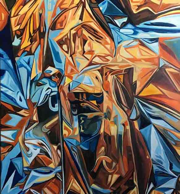 Abstractum Blue Orange Art