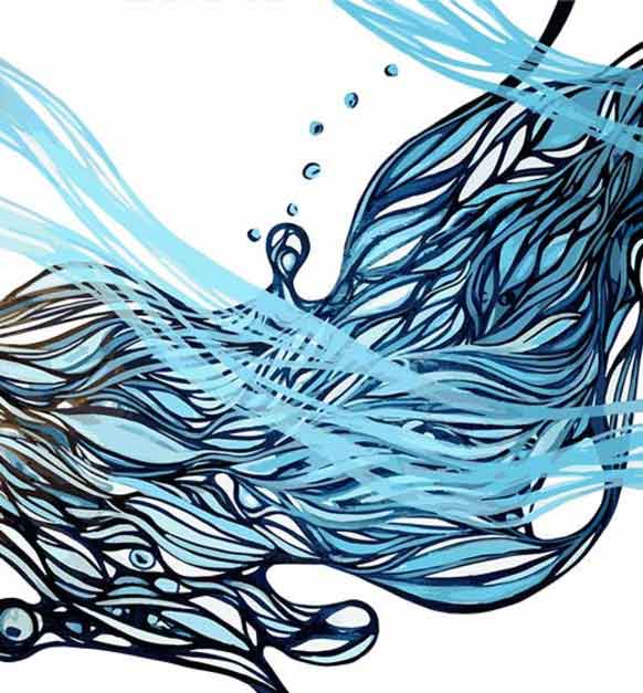 Abstractum Blue Water Artwork