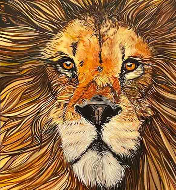 Bed Head Oil And Resin On Wood Panel