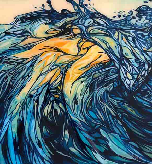 Calm Oil And Resin On Wood Panel