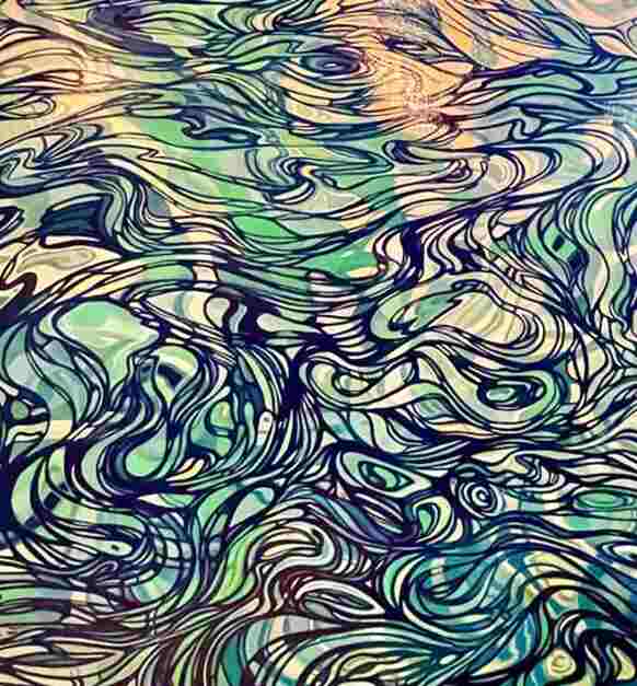 Dancing Oil On Wood Panel