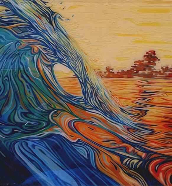 Peephole Oil And Resin On Wood Panel