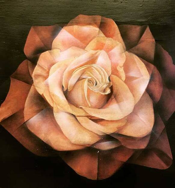 Pretty In Pink Oil On Wood Panel