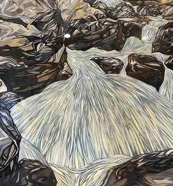 Water Always Wins Oil And Resin On Wood Panel