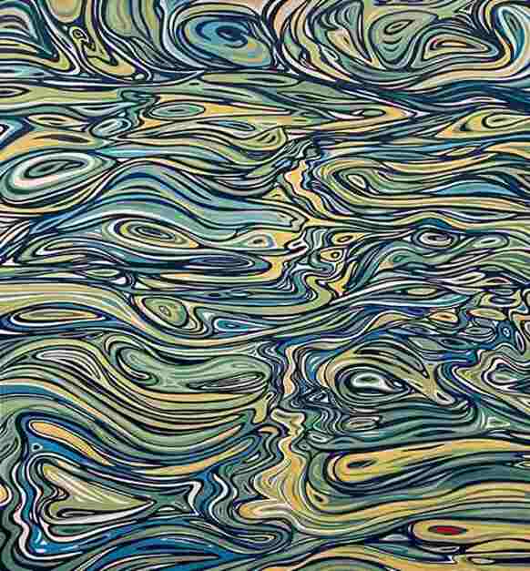 Water Diptych Oil Paint On Canvas Image