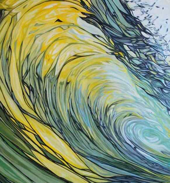 Yellow Ledbetter Oil And Resin On Wood Panel